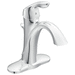 Moen MOE6400 Chrome Single Hole Bathroom Sink Faucet