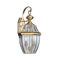  Lancaster Entrance Outdoor Wall Light - Polished Brass