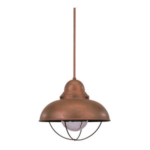 GL665844 Sebring Hanging Hanging Lantern - Weathered Copper