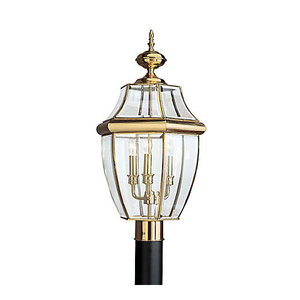 GL823902 Lancaster Post Light Post Lights - Polished Brass