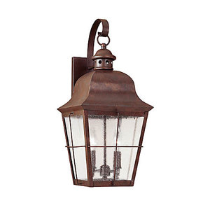 GL846344 Chatham Entrance Outdoor Wall Light - Weathered Copper