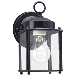  New Castle Entrance Outdoor Wall Light - Black