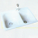 Swanstone SKSDB2518BI Bisque Double Bowl Kitchen Sink