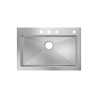  Sault Stainless Steel Dual Mount Single Bowl Kitchen Sink - Stainless Steel