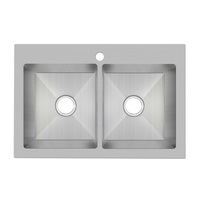  Sault Stainless Steel Dual Mount Double Bowl Kitchen Sink - Stainless Steel