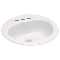  Getchell Self Rimming Bathroom Sink - White