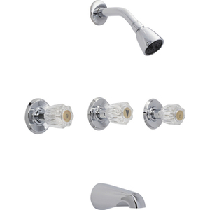 PF1033GCP Three Handle Tub & Shower Faucet - Chrome