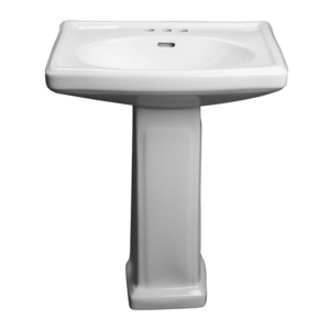 PF14108WH/PF1011WH Adler Creek Pedestal Bathroom Sink - White PF14108WH/PF1011WH Adler Creek Pedestal Bathroom Sink - White