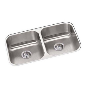 PFUC207A Plomosa Stainless Steel Undermount - Double Bowl Kitchen Sink - Stainless Steel