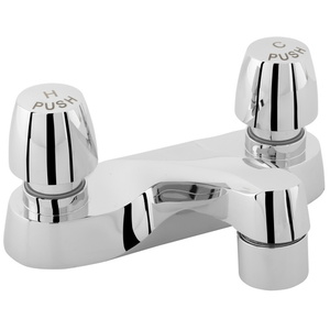 PFXM334 Self Closing / Metering Bathroom Faucet - Polished Chrome