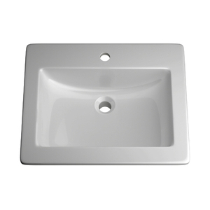 PF21181WH Self Rimming Bathroom Sink - White