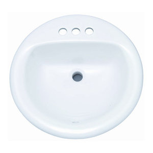 PF194RWH Rockaway Self Rimming Bathroom Sink - White PF194RWH Rockaway Self Rimming Bathroom Sink - White