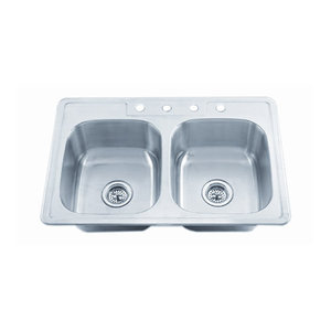 PFSR3322653A Bealeton Stainless Steel Double Bowl Kitchen Sink - Stainless Steel