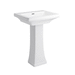 PROFLO PF1171WH/PF1071WH White Pedestal Bathroom Sink