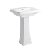 PROFLO PF1178WH/PF1071WH White Pedestal Bathroom Sink