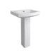 PROFLO PF7001WH/PF1061WH White Pedestal Bathroom Sink
