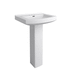 PROFLO PF7004WH/PF1061WH White Pedestal Bathroom Sink