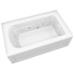PROFLO PFW6036ARSKNWH White 60'' x 36'' Whirlpool Bath