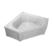 PROFLO PFW6060SKPLAWH White 60" Corner Whirlpool Bath