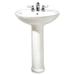 American Standard A0236111020 White Pedestal Bathroom Sink