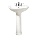 American Standard A0236411020 White Pedestal Bathroom Sink