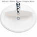 American Standard A0475020020 White Self Rimming Bathroom Sink