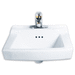 American Standard A0124024020 White Wall Hung Bathroom Sink