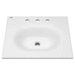 American Standard A1297008020 White Self Rimming Bathroom Sink