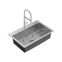  Tamarind Self Rimming Bathroom Sink - Stainless Steel