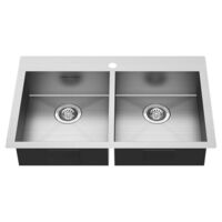 Edgewater Stainless Steel Dual Mount Double Bowl Kitchen Sink - Stainless Steel