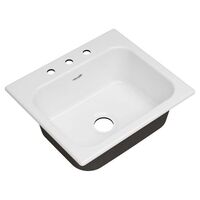  Quince White/Color Single Bowl - Cast Iron Kitchen Sink - Brilliant White