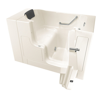  105 Premium Series Unique Size Soaking Tub - Linen/Polished Chrome