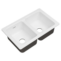  Delancey White/Color Undermount - Double Bowl Kitchen Sink - Brilliant White