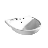  Mezzo Self Rimming Bathroom Sink - White