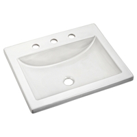  Studio Self Rimming Bathroom Sink - White