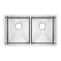  Pekoe Stainless Steel Undermount - Double Bowl Kitchen Sink - Stainless Steel