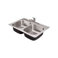  Colony Stainless Steel Double Bowl Kitchen Sink - Stainless Steel