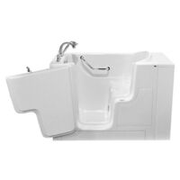  709 Value Series Unique Size Soaking Tub - White/Polished Chrome