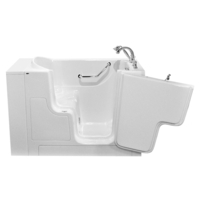  709 Value Series Unique Size Soaking Tub - White/Polished Chrome