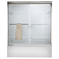  FRAMELESS SHOWER DOO Shower Door - Swing Shower Door - Clear / Brushed Nickel