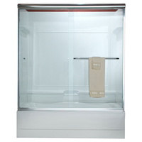  Tub & Shower - Sliding Shower Door - Silver with Clear Glass