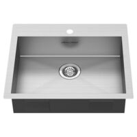  Edgewater Stainless Steel Dual Mount Single Bowl Kitchen Sink - Stainless Steel