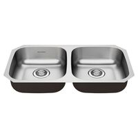  Portsmouth Stainless Steel Undermount - Double Bowl Kitchen Sink - Stainless Steel