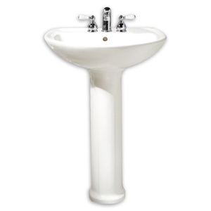 A0236111020 Cadet Pedestal Bathroom Sink - White