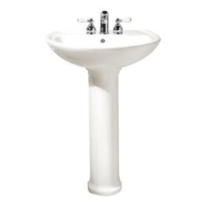 A0236411020 Cadet Pedestal Bathroom Sink - White