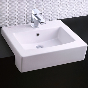 A0342008020 Boxe Self Rimming Bathroom Sink - White