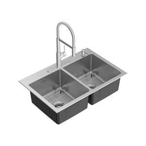 A18DB000132C3075 Tamarind Self Rimming Bathroom Sink - Stainless Steel