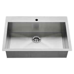 A18SB9332211075 Edgewater Stainless Steel Single Bowl Kitchen Sink - Stainless Steel