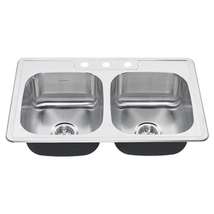 A20DB8332283S075 Colony Pro Stainless Steel Double Bowl Kitchen Sink - Stainless Steel