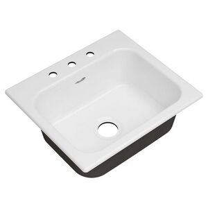 A77SB25223308 Quince White/Color Single Bowl - Cast Iron Kitchen Sink - Brilliant White